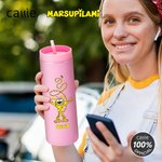 Personalisierte Long-Tailed Leopard Marsupilami 16 oz Skinny Tumbler mit Namen Geburtstag Geschenk für Freund Familie | Callie × Marsupilami®