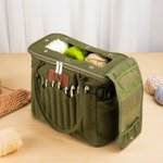 Borsa personalizzata con tasche per aghi e maniglia per filati ideale per lavoro a maglia e uncinetto regalo di compleanno per amanti dell'artigianato