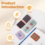 Personalizado Folk Art Flor PU Cuero Marcapáginas Clip con Nombre Lectura Cumpleaños Regalo para los amantes de los libros Ratones de biblioteca