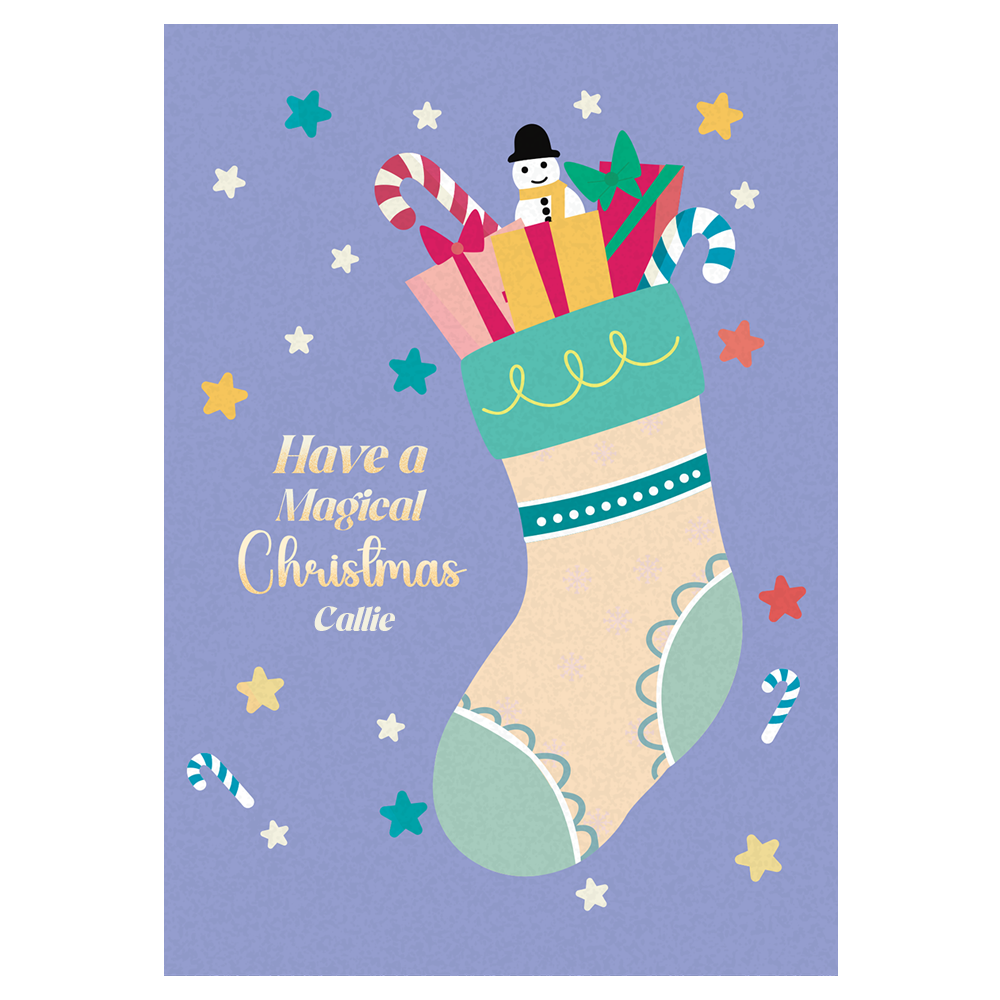 Gift Filled Stocking Christmas Ecard