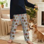 Personalisierte 1-4 Haustier Gesicht Fotos Multicolor Kind Frau Mann Pyjama Hose mit Kordelzug täglich tragen Geburtstagsgeschenk für Tierliebhaber Besitzer