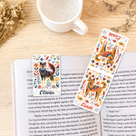 Gepersonaliseerde Folk Art Dieren Bloem Magnetische Bladwijzer Clip met Naam Lezen Verjaardagscadeau voor boekenliefhebbers Bookworms