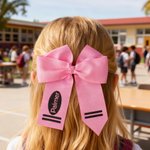 Personalized Crayon Style Design Hair Bow with Name Hair Accessory Back to School Birthday Gift for Girls