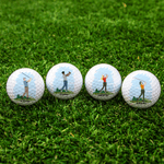 Spersonalizowana piłka golfowa z imieniem i postacią z kreskówki Urodzinowy sportowy prezent dla golfistów Gracze w golfa