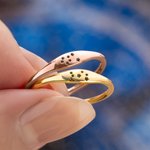 Anillo personalizado de plata de ley de las constelaciones del zodiaco con estrella grabada Joyería Aniversario Regalo de San Valentín para mujeres Aficionadas a la astrología