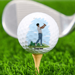 Spersonalizowana piłka golfowa z imieniem i postacią z kreskówki Urodzinowy sportowy prezent dla golfistów Gracze w golfa