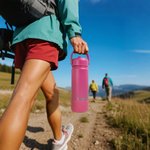 Personalized Engraved Name 18 oz Insulated Water Bottle with Handle and Straw Back to School Birthday Travel Gift for Kids Friends Family