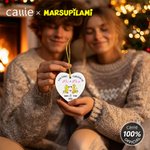 Spersonalizowana ceramiczna ozdoba z długim ogonem Marsupilami z imionami Dekoracja domu Prezent świąteczny dla dzieci Przyjaciele Rodzina | Callie × Marsupilami®