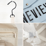 Trousse de toilette portable multi-compartiments en cuir PU avec nom et initiale Cadeau d'anniversaire et de mariage pour les femmes