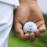 Spersonalizowana piłka golfowa z imieniem i postacią z kreskówki Urodzinowy sportowy prezent dla golfistów Gracze w golfa