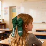 Personalized Crayon Style Design Hair Bow with Name Hair Accessory Back to School Birthday Gift for Girls