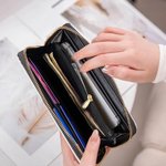 Cartera de cuero PU personalizada con fotos de 1 a 3 gatos o perros múltiples compartimentos y nombres regalo de cumpleaños para amantes de mascotas