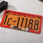 Personalized 1-5 Pet Photos Set of 2 License Plate Frames with Text Licence Plate Decor Birthday Gift for Pet Owners Lovers