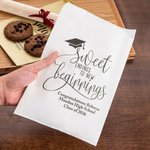 Personalised Grad Cap Smart Biscuit Food-Grade Paper Treat Bags with Name Set of 20 Graduation Party Favors Gift for Class of 2026 Graduates Seniors