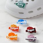 Personalised 3D-Printed Loudspeaker Pom Pom Design Shoe Charm with Name Shoes Decoration Gift for Cheerleaders