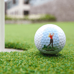 Spersonalizowana piłka golfowa z imieniem i postacią z kreskówki Urodzinowy sportowy prezent dla golfistów Gracze w golfa