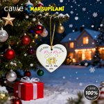 Spersonalizowana ceramiczna ozdoba z długim ogonem Marsupilami z imionami Dekoracja domu Prezent świąteczny dla dzieci Przyjaciele Rodzina | Callie × Marsupilami®