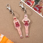 Spersonalizowany akrylowy brelok do torebki z imieniem i nazwiskiem Cheerleaderki Prezent urodzinowy dla Cheerleaderek