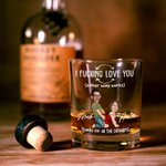 Verre Rock Whisky 10 oz avec nom Cadeau d'anniversaire de Saint-Valentin pour couple