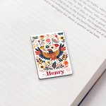 Gepersonaliseerde Folk Art Dieren Bloem Magnetische Bladwijzer Clip met Naam Lezen Verjaardagscadeau voor boekenliefhebbers Bookworms