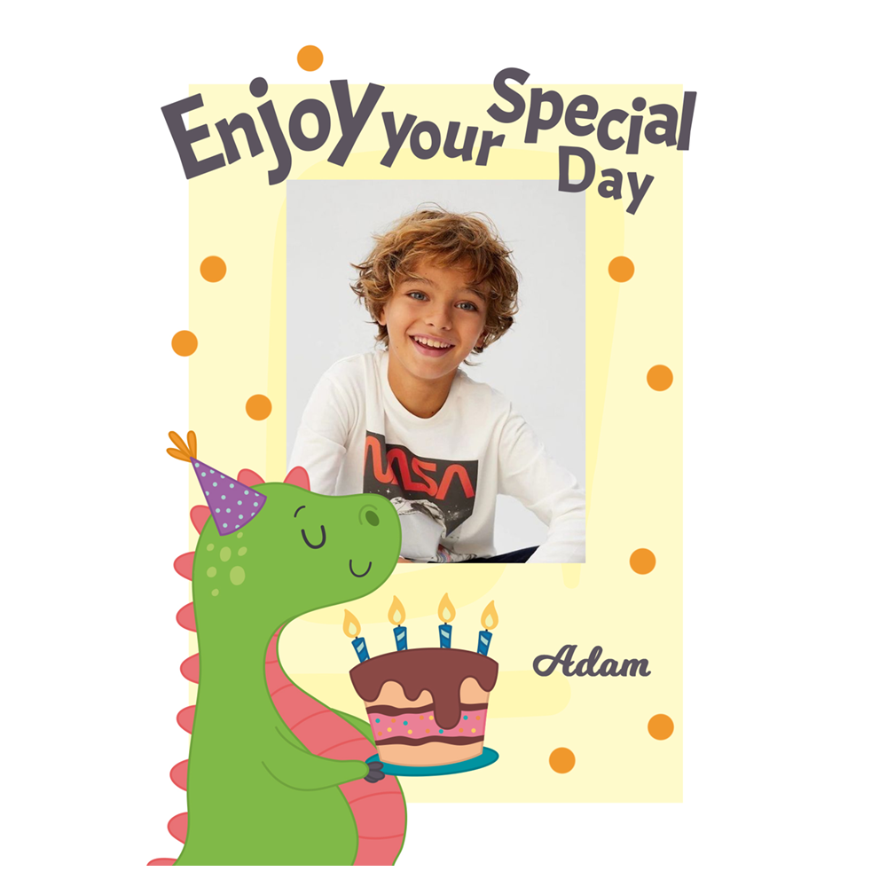 Dino Enjoy Your Special Day Birthday Ecard