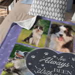 Personalised Bone Paw Print 8 Photos Soft Throw Blanket with Name Home Decor Daily Use Birthday Gift for Pet Owners
