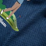 Spersonalizowany magnetyczny ręcznik waflowy z imieniem i wiszącym klipsem Codzienny trening Dzień gry w golfa Weekendowy prezent dla graczy w golfa