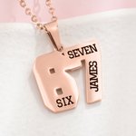 Personalizado Seis Siete Gesto Esmalte Collar con Nombre e Inicial Dainty Joyería Uso Diario Cumpleaños Regalo para Gen Z Adolescentes