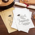 Personalised Grad Cap Smart Biscuit Food-Grade Paper Treat Bags with Name Set of 20 Graduation Party Favors Gift for Class of 2026 Graduates Seniors