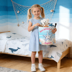 Cestino personalizzato con nome per animali marini del cartone animato e organizzatore di giocattoli Regalo di compleanno per bambini e genitori