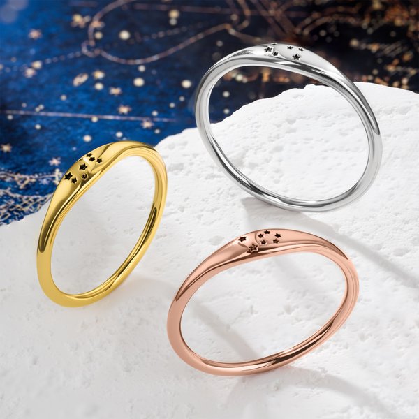 Personalized Sterling Silver Zodiac Constellation Ring with Engraved Star Jewellery Anniversary Valentine's Day Gift for Women Astrology Enthusiast