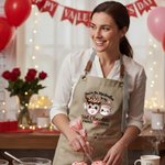 Grembiule regolabile personalizzato per coppia di buongustai con nome Regalo di San Valentino, anniversario e compleanno per coppia