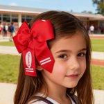 Personalized Crayon Style Design Hair Bow with Name Hair Accessory Back to School Birthday Gift for Girls
