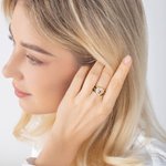 Personlig klassring med hjärta och zirkon med graverad text och symbol Graduation Gift for High School College University Graduates
