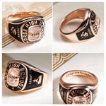 Personlig Birthstone Class Signet Sterling Silver Ring med ingraverad symbol Namn Class of 2026 Examensgåva för High School University Graduates