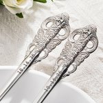 Personalised Vintage Cake Forks Knife Server Cutting Set with Engraving Text and Box Anniversary Wedding Engagement Gift for Couple Newlyweds