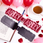 Personalized Multicolor Cloud Heart XOXO Magnetic Bookmark Clip with Name Daily Use Valentine's Day Gift for Girlfriend Reading Lover