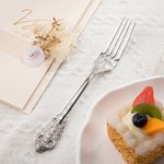 Personalised Vintage Cake Forks Knife Server Cutting Set with Engraving Text and Box Anniversary Wedding Engagement Gift for Couple Newlyweds
