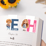 Marque-page magnétique personnalisé avec initiale et nom Anniversaire Retour à l'école Cadeau de lecture pour garçons Filles