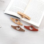 Personalised Birth Flower Wooden Thumb Book Page Holder with Engraved Name Book Accessories Birthday Gift for Book Lovers Bookworms