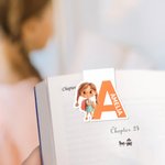 Marque-page magnétique personnalisé avec initiale et nom Anniversaire Retour à l'école Cadeau de lecture pour garçons Filles