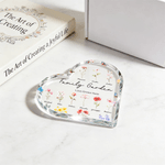 Personalised Birth Flower Butterfly Heart Acrylic Plaque with Name and Text Home Decor Mother's Day Birthday Gift for Grandmother Family