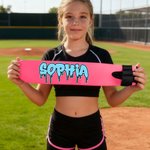 Henkilökohtainen Jäätelö Drip Doodle Teksti Baseball Bat Cover koukku ja silmukka Urheilu Essential Game Day Syntymäpäivälahja Baseball-pelaajille