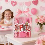 Gepersonaliseerde Hart Cupido Rode Naam Ontwerp Set van 2 Waterdichte Stickers Verjaardag Valentijnsdag Cadeau voor Paar Familie Vriendin
