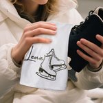Personalised Skating Fast Drying Towel with Name Ice Skater Team Birthday Gift for Figure Skating Lovers