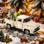 Personalised Vintage Pickup Lorry with Christmas Tree Farmhouse Decor