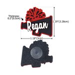 Personalised 3D-Printed Loudspeaker Pom Pom Design Shoe Charm with Name Shoes Decoration Gift for Cheerleaders
