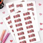 Gepersonaliseerde Hart Cupido Rode Naam Ontwerp Set van 2 Waterdichte Stickers Verjaardag Valentijnsdag Cadeau voor Paar Familie Vriendin