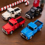 Personalised Vintage Pickup Lorry with Christmas Tree Farmhouse Decor