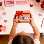 Personalised Heart Pink Romantic Stickers with Name Daily Use Valentine's Gift for Couples Girlfriends Kids